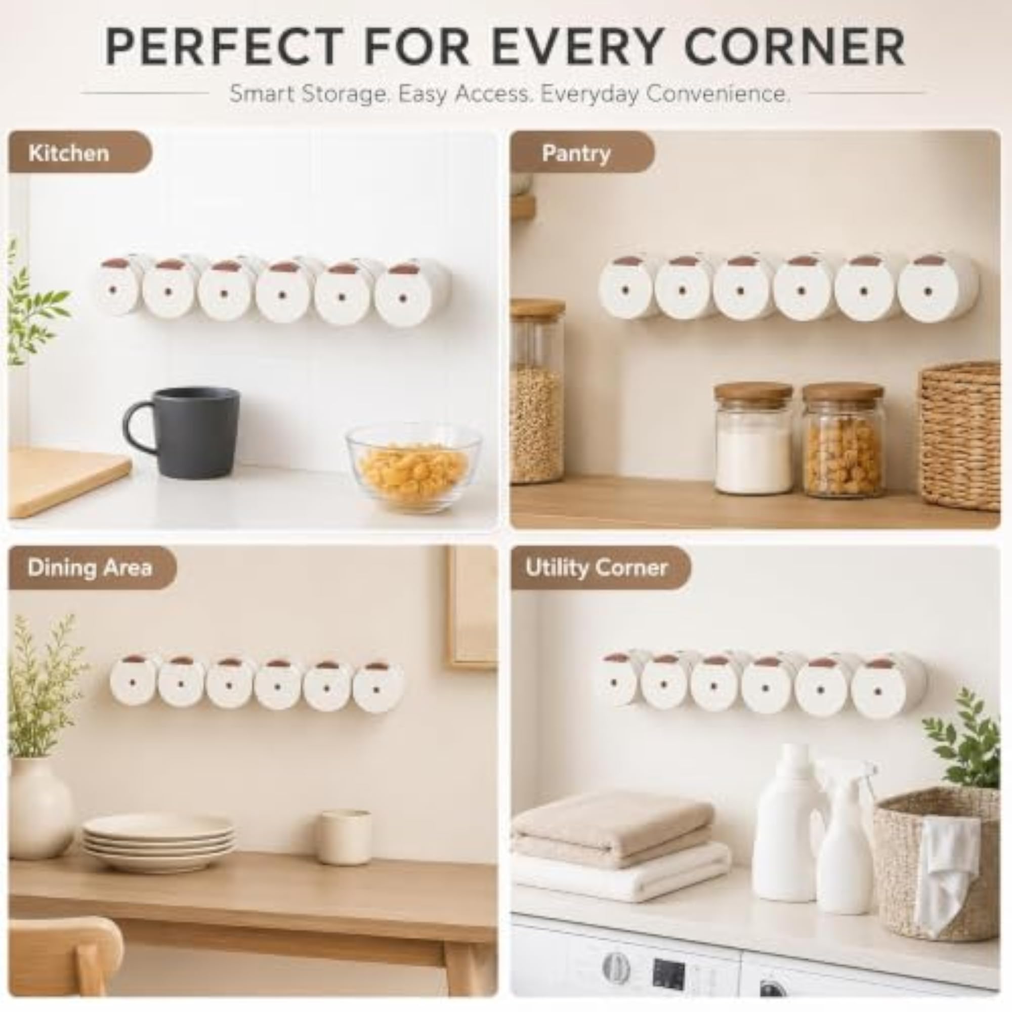 Push Button Moisture-Proof Spice Jar Set with Clear Window
